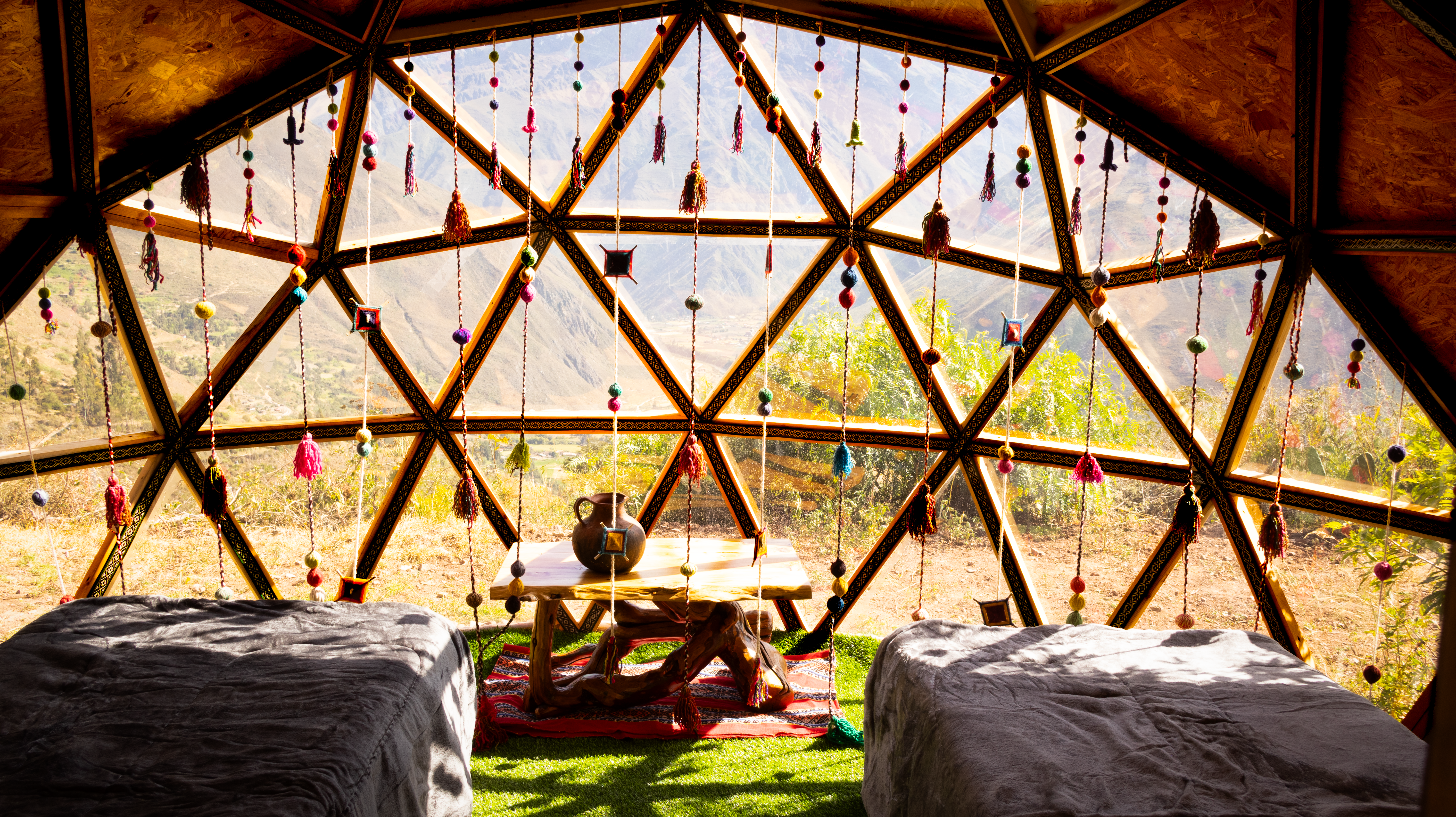 Inside the exclusive dome accommodation